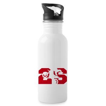 Moto 26 Biker - Trinkflasche mit integriertem Trinkhalm - Weiß - Rechts