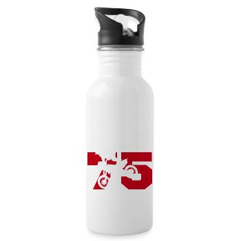 Moto 75 biker - Water bottle with straw - white - Right