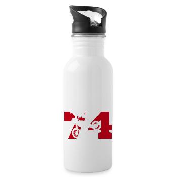 Moto 74 motard - Water bottle with straw - white - Right
