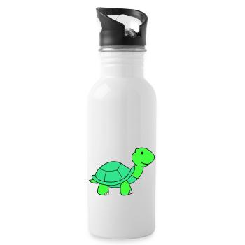 turtle - Water bottle with straw - white - Right