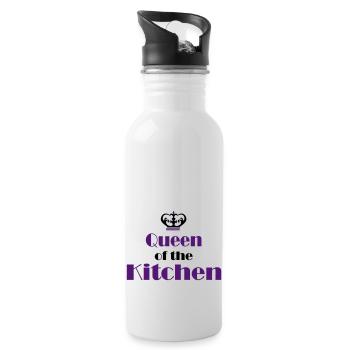 Tablier de cuisine femme - Gourde avec paille intégrée - blanc - Droite