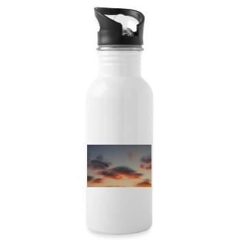 Middle fire sky - Gourde avec paille intégrée - blanc - Droite