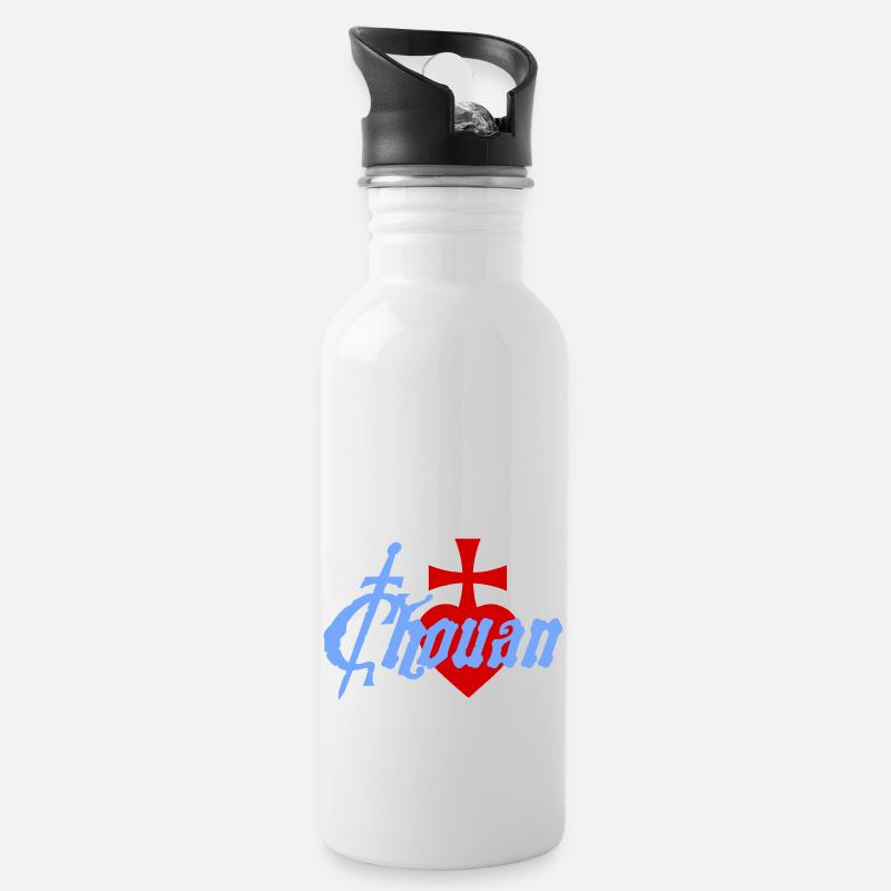 Chouan - Gourde avec paille intégrée - blanc