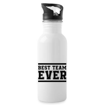 Best Team Ever - Water bottle with straw - white - Right