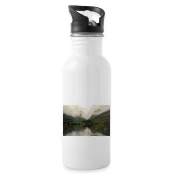More in the clouds - Water bottle with straw - white - Right