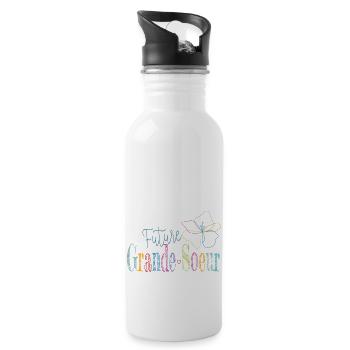 Future Grande Sœur – Annonce de Grossesse - Gourde avec paille intégrée - blanc - Droite