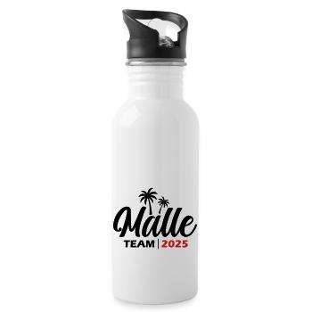 Malle 2025 Team Mallorca - Trinkflasche mit integriertem Trinkhalm - Weiß - Rechts