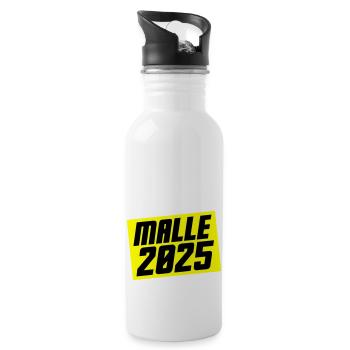 Malle 2025 - Trinkflasche mit integriertem Trinkhalm - Weiß - Rechts