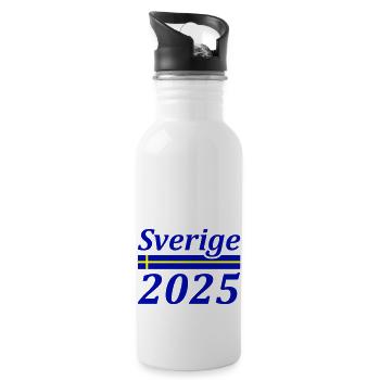 Sverige 2025 Suède - Gourde avec paille intégrée - blanc - Droite