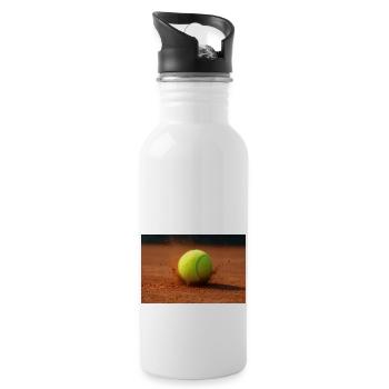 Sportarten - Tennis - Trinkflasche mit integriertem Trinkhalm - Weiß - Rechts