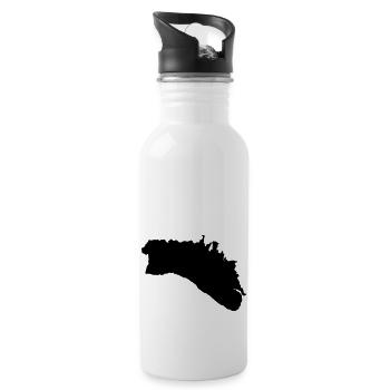 Menorca - Trinkflasche mit integriertem Trinkhalm - Weiß - Rechts