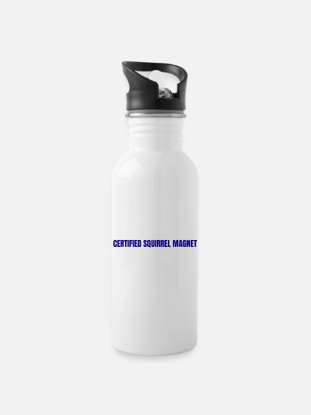 Unique - Water bottle with straw - white
