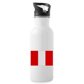 Peru - Trinkflasche mit integriertem Trinkhalm - Weiß - Rechts