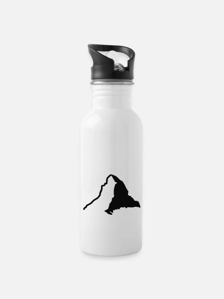 Matterhorn S - Trinkflasche mit integriertem Trinkhalm - Weiß