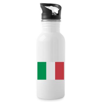 italien - Gourde avec paille intégrée - blanc - Droite