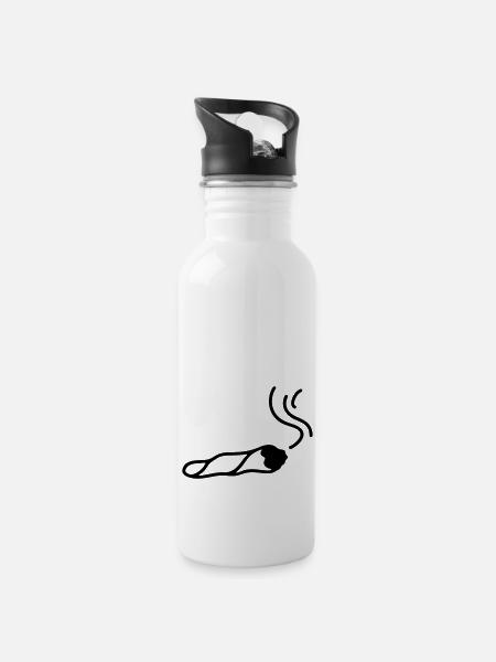 Joint - Line - Trinkflasche mit integriertem Trinkhalm - Weiß