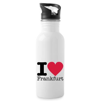 i_love_frankfurt_1 - Water bottle with straw - white - Right
