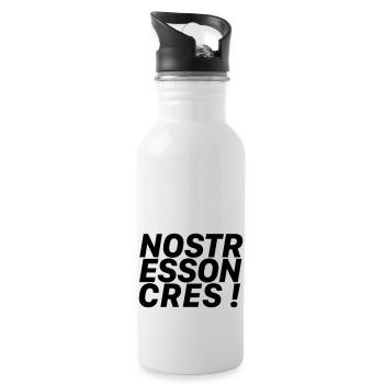 No Stress On Cres / block - Trinkflasche mit integriertem Trinkhalm - Weiß - Rechts