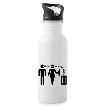 Bla bla bla (m/small) - Water bottle with straw - white - Right