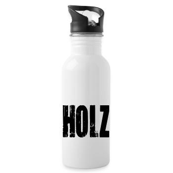 ich und mein - holz - orig - Trinkflasche mit integriertem Trinkhalm - Weiß - Rechts