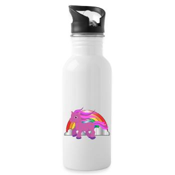 einhorn7 - Water bottle with straw - white - Right