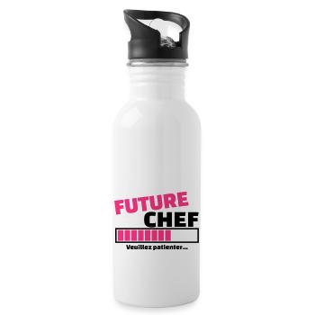 future chef - Gourde avec paille intégrée - blanc - Droite