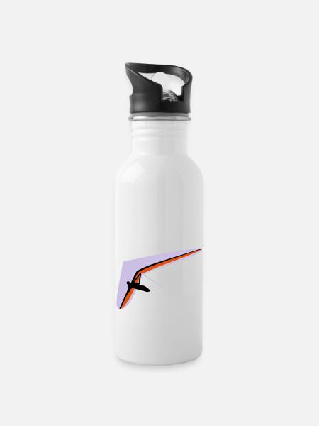 Hangglider - Water bottle with straw - white