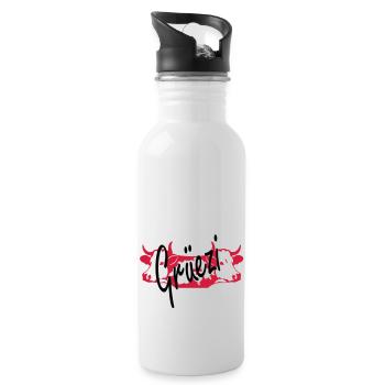 grüezi - Water bottle with straw - white - Right