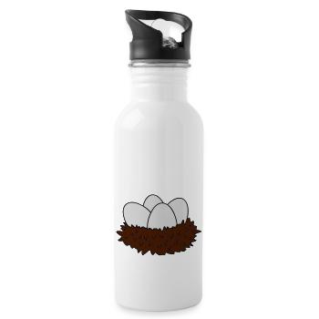 nest - Trinkflasche mit integriertem Trinkhalm - Weiß - Rechts
