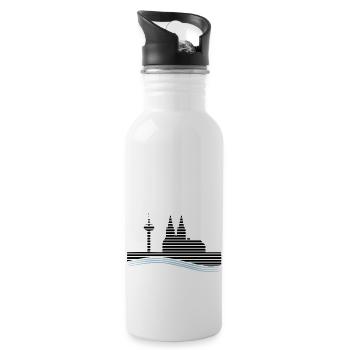 Cologne - Gourde avec paille intégrée - blanc - Droite