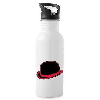 Horrorshow Orange Bowler Hat Melone Hut Clown Alex - Trinkflasche mit integriertem Trinkhalm - Weiß - Rechts