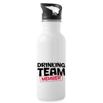 Drinking Team : Member - Gourde avec paille intégrée - blanc - Droite