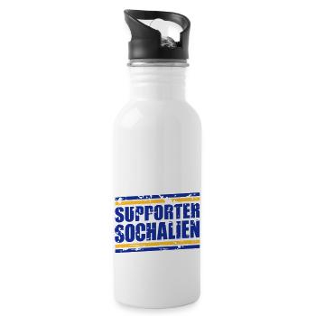 Supporter Sochalien vintage - Gourde avec paille intégrée - blanc - Droite