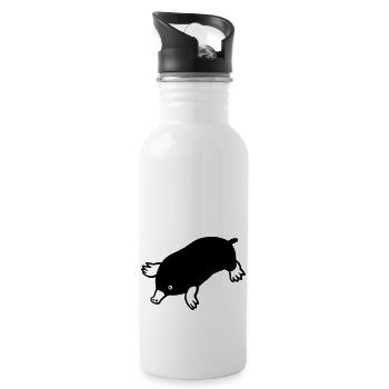 Maulwurf - Trinkflasche mit integriertem Trinkhalm - Weiß - Rechts