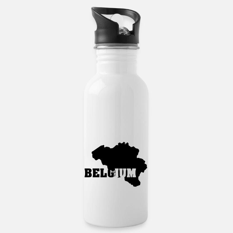 Belgien - Gourde avec paille intégrée - blanc
