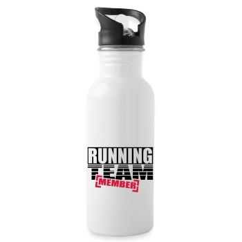 running team member - Water bottle with straw - white - Right