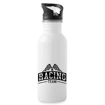 racing_team_re1 - Trinkflasche mit integriertem Trinkhalm - Weiß - Rechts