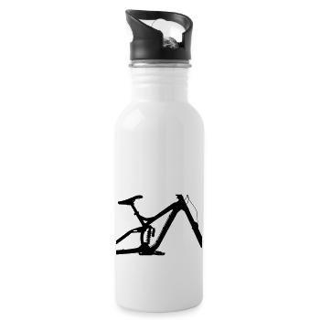 Downhill - Trinkflasche mit integriertem Trinkhalm - Weiß - Rechts