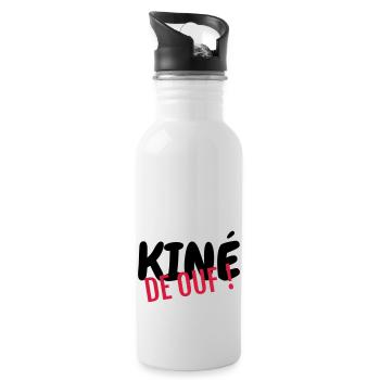 Krankengymnast / Krankengymnastin / Physio / - Trinkflasche mit integriertem Trinkhalm - Weiß - Rechts