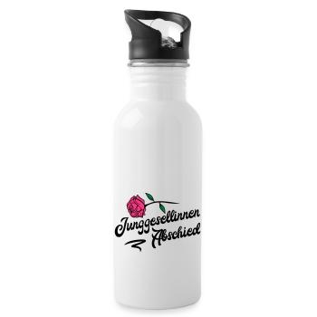 junggesellinnen abschied rose - Trinkflasche mit integriertem Trinkhalm - Weiß - Rechts