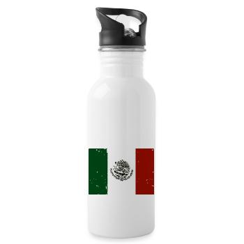Mexico - Trinkflasche mit integriertem Trinkhalm - Weiß - Rechts