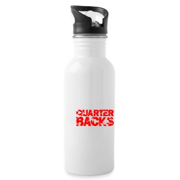 I Give Quarterbacks Anxiety Attacks, Football - Water bottle with straw - white - Right