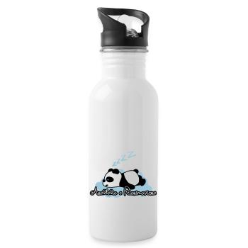 Panda-Anästhesie und Wiederbelebung - Trinkflasche mit integriertem Trinkhalm - Weiß - Rechts