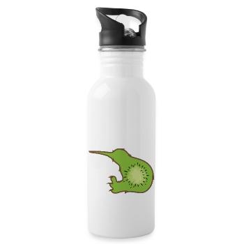 Kiwi vogel - Trinkflasche mit integriertem Trinkhalm - Weiß - Rechts