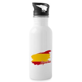 Espana Vintage Flag - Gourde avec paille intégrée - blanc - Droite