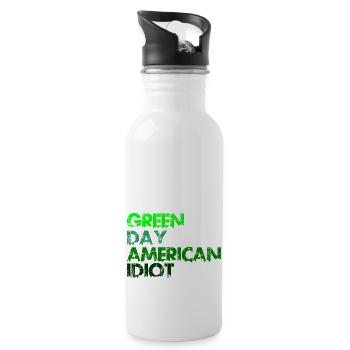 American Idiot - Trinkflasche mit integriertem Trinkhalm - Weiß - Rechts