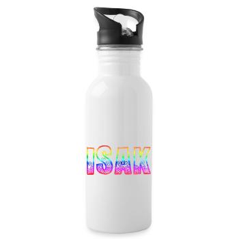 isak rs rainbow - Water bottle with straw - white - Right