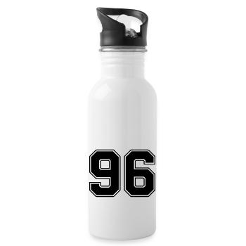 96 - Trinkflasche mit integriertem Trinkhalm - Weiß - Rechts