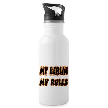 Berlin - Gourde avec paille intégrée - blanc - Droite
