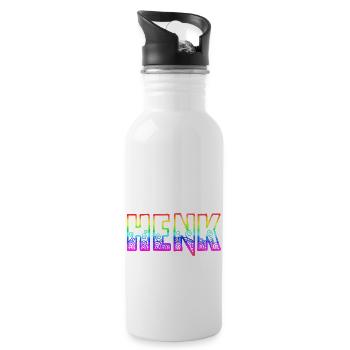 henk rs arc-en-ciel - Gourde avec paille intégrée - blanc - Droite